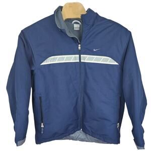 Vintage Nike Windbreaker Heavy Coat Jacket Full Zip Fleece Lined Large L